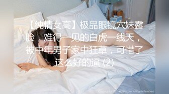 【纯情女高】极品眼镜穴妹露脸，难得一见的白虎一线天，被中年男子家中狂草，可惜了这么好的逼 (2)